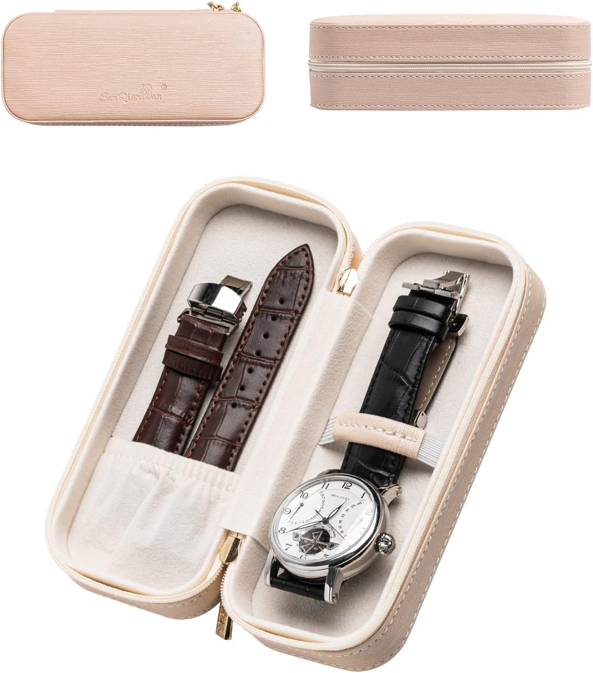 Watch Box Case Travel Single Portable Watch Box for Women and Men